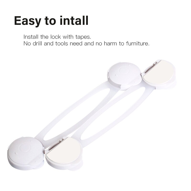 5pcs Child Kids Baby Care Safety Cabinet Locks &amp; Straps Products Cabinet Drawer Locks