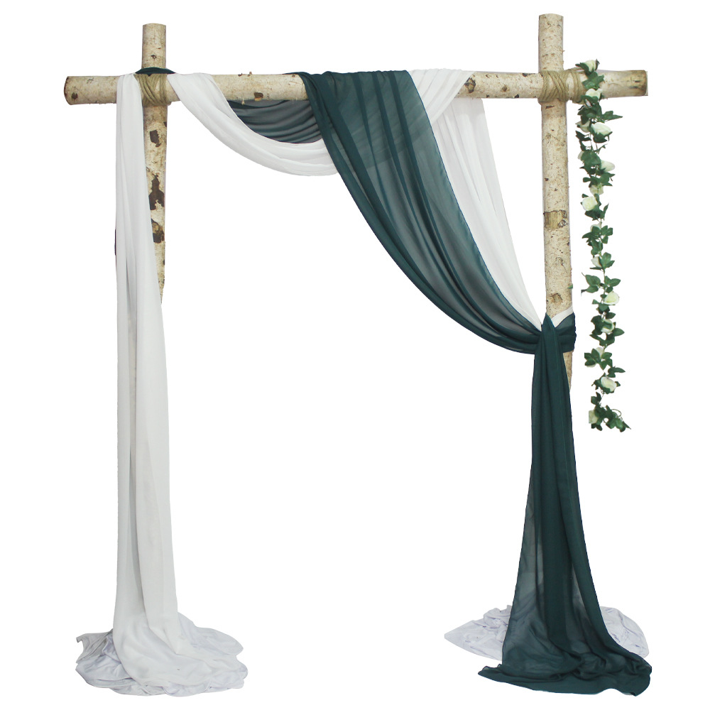 20FT Hochzeit Arch Drapieren Chiffon für Fotografie Chiffon Hochzeit Vorhänge Chiffon Stoff Kulissen Für Wohnzimmer: 2pcs-D