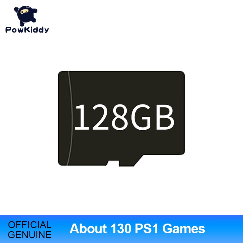 128GB game memory card for RG350 RG350M Q80, built-in 15000+ English games, more than 130 PS1 games