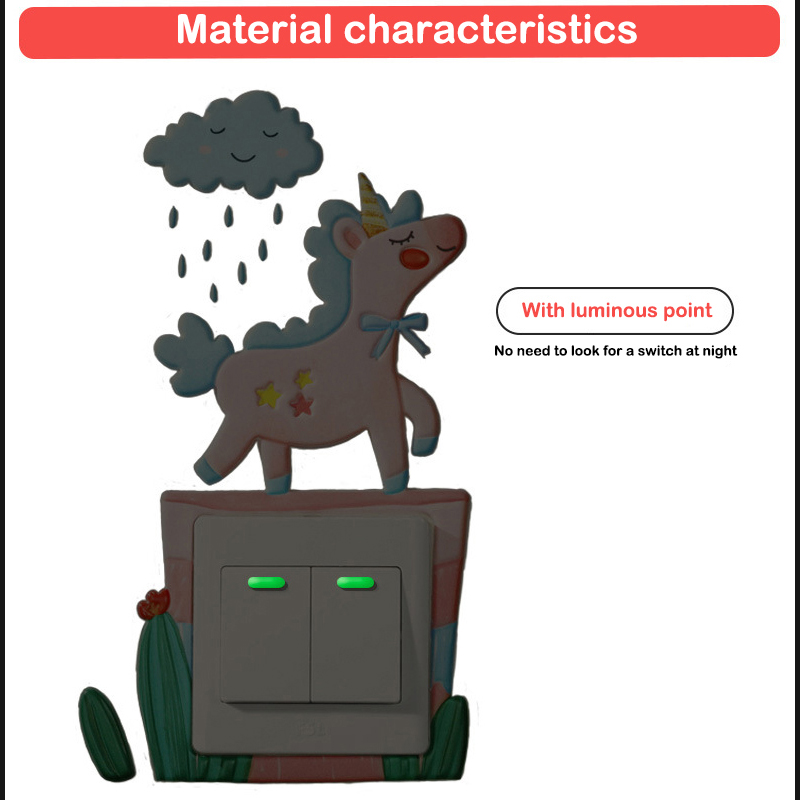 Pegatinas 3d Adesivos De Parede Switch Stickers Naklejki Children&#39;s Room Autocollant Mural Glow In The Dark Adesivi Home Decor