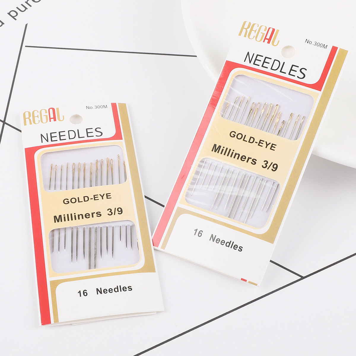 16Pcs Multi-Size Stainless Steel Sewing Needle Hand Stitch Needle Cross Stitch Needle Home Apparel Sewing Accessories