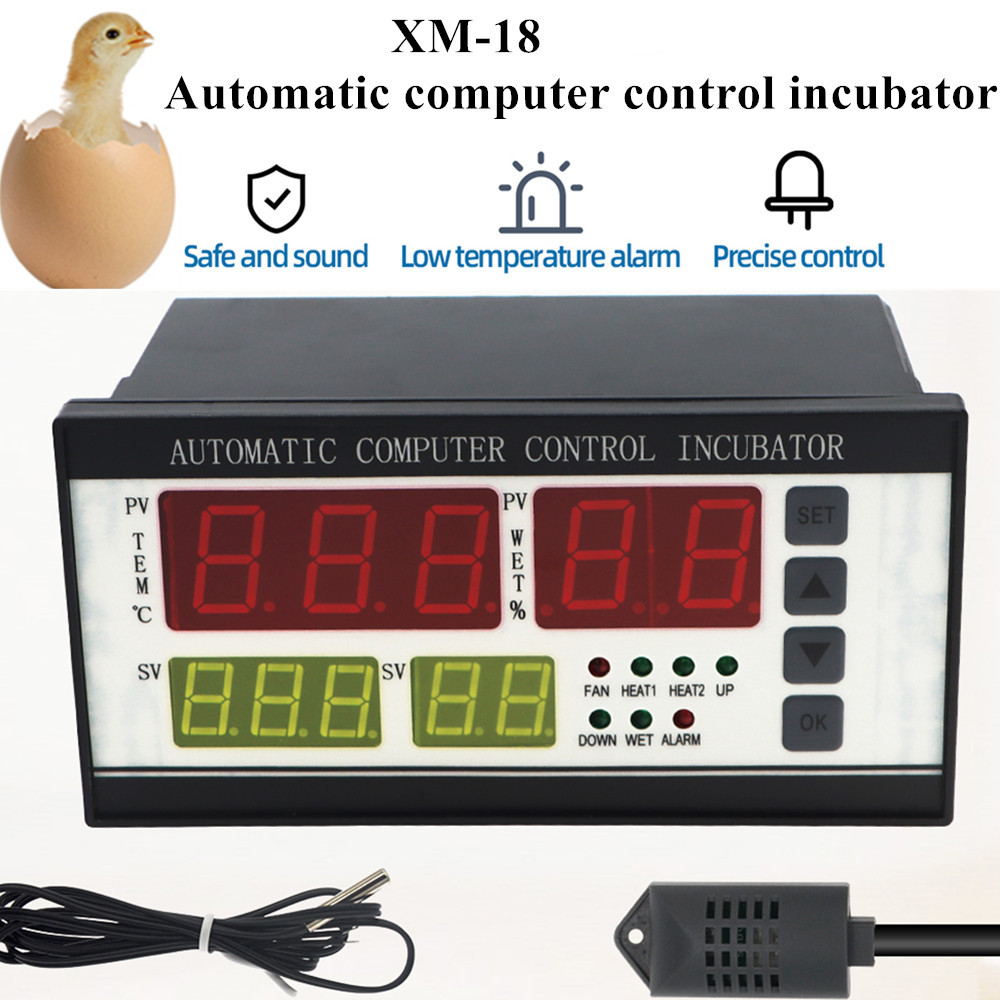 220V XM-18 Controller Hatchery Machine Digital Temperature Humidity Automatic Incubator Controller Egg Brooder Accessories: Default Title