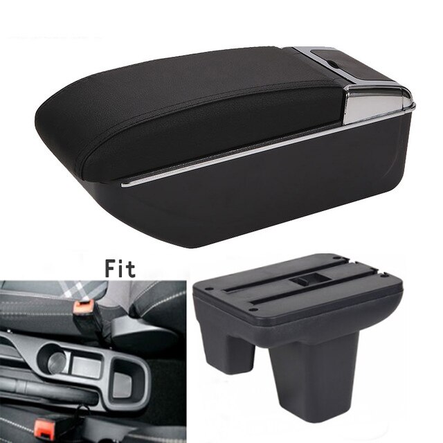 For MorrisGaragesMG3 mg3 mg3s armrest box central Store content box cup holder ashtray interior + 7USB: b-Black black line