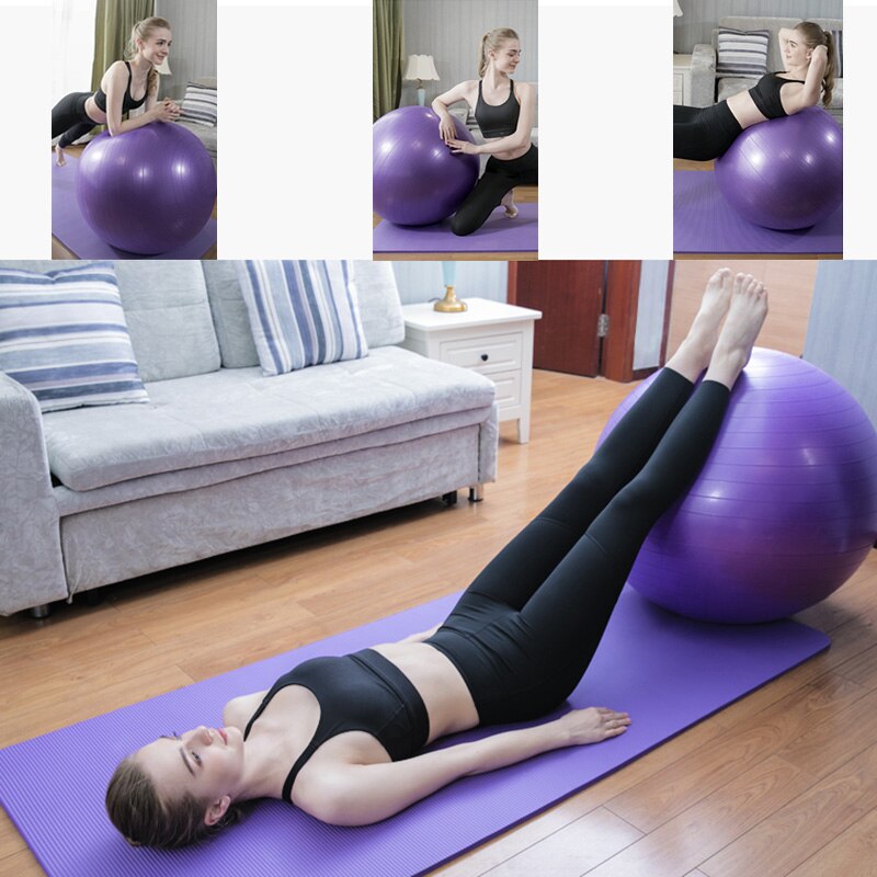 55-75cm yogaboll pvc förtjockad explosionssäker fitnessboll barn gravida kvinnor träning pilates balans yogaboll