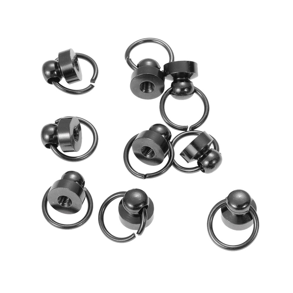 Heet Verkoop 10 Stuks Messing Klinknagel Studs Schroef Terug Ronde Ring Hoofd Leathercraft Onderdelen Kleding/Tas/Schoenen Messing nail Diy Garment Klinknagels