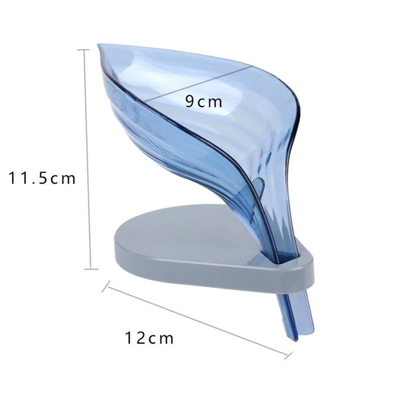 Leaf Shaped Soap Box Drain Soap Holder Suction Cup Soap Dish Plastic Soap Tray Bathroom Accessories Supplies
