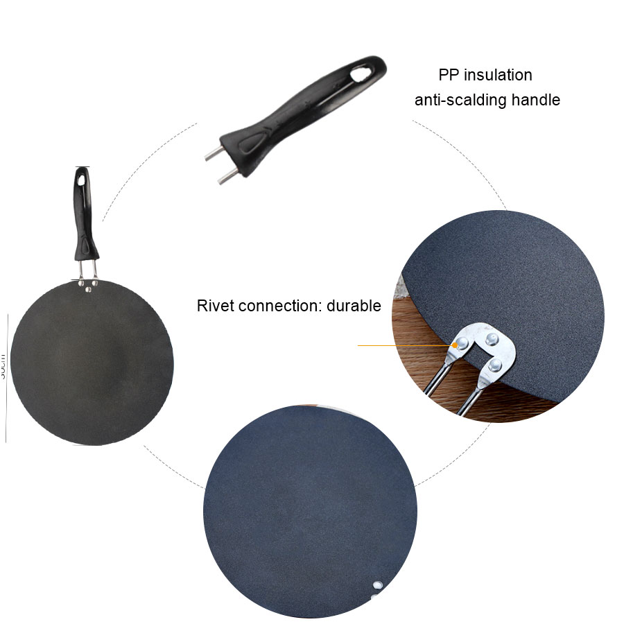 30cm Kitchen Griddle Pan Non-stick Grill Pans Cast Iron Omelet Crepe Pan Round Cookware For Induction And Gas Stove Kitchen