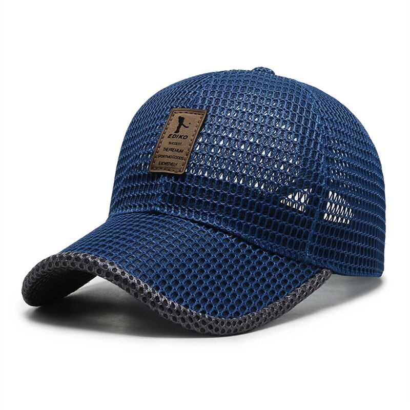 [NORTHWOOD] lato siatka czapka z daszkiem dla mężczyzn kobiety kapelusz wędkarski słońce czapki z daszkiem kości Casquette Homme tata kapelusz: Granatowy