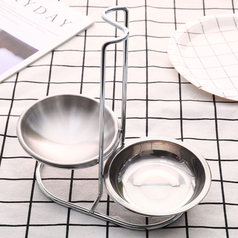 2022 Stainless Steel Soup Spoon Rest Stand Pot Restaurant Hotel Soup Holder Stand Ladle Rack Kitchenware Shelf