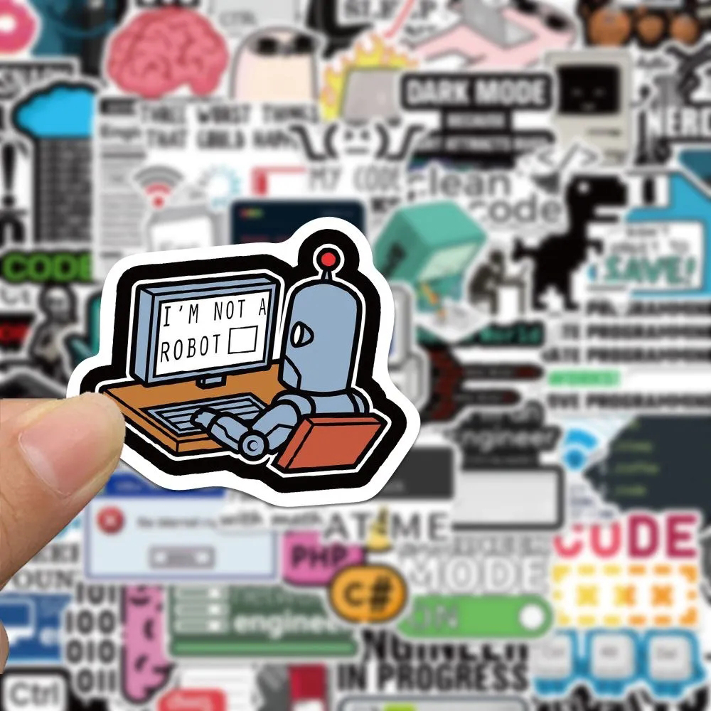10/30/50 Uds pegatinas de programación divertidas Java nube idioma Internet calcomanías monopatín DIY equipaje teléfono paquetes de pegatinas impermeables