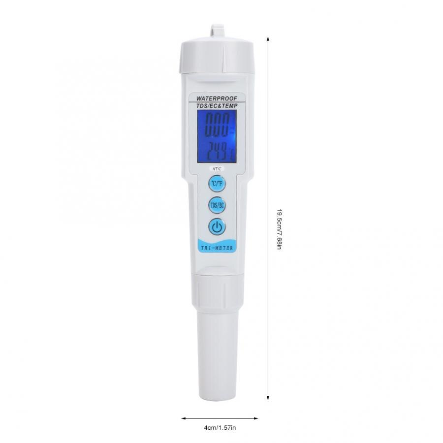 EC TDS TEM Meter Portable Water Tester Automatic Calibration Tester Measuring Tools Water Analyzer