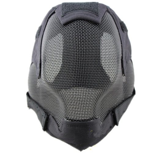 Duty Volgelaatsmasker Een grade staal mesh beschermende masker beschermende masker oor V6 zwart