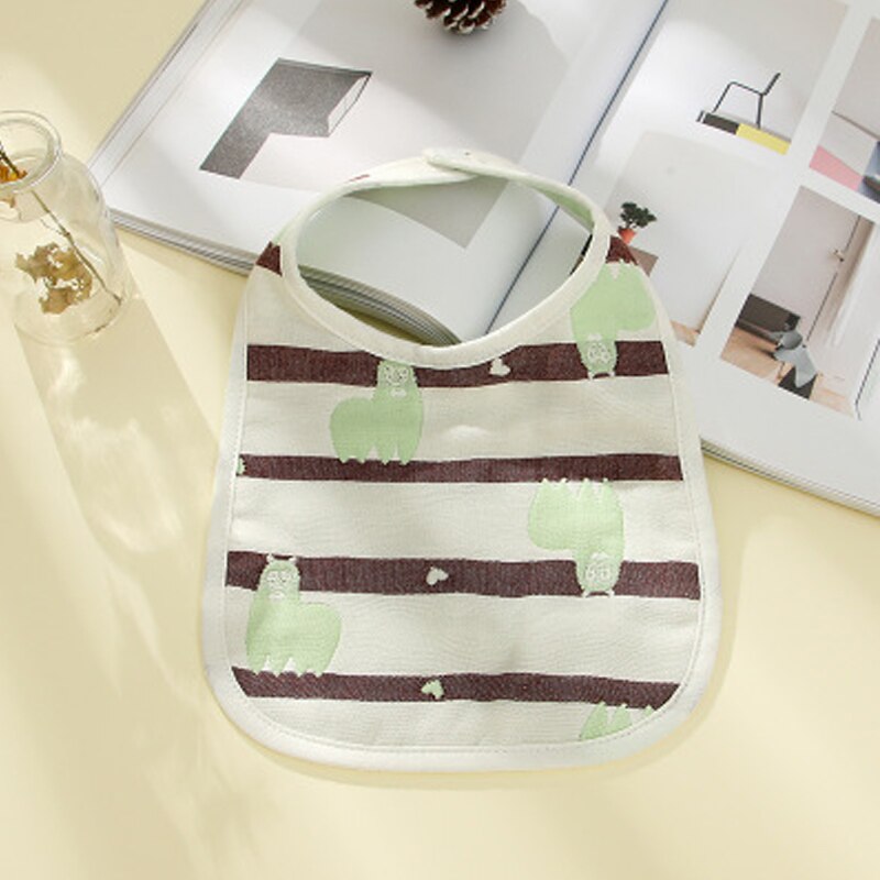 Extra Doux Naturel Coton Bavoir Bébé Mignon Animal De Bande Dessinée Fruits Ajustement 0-3 Ans Bébé Burp Chiffons D'alimentation Chaude Bébé Bavoirs