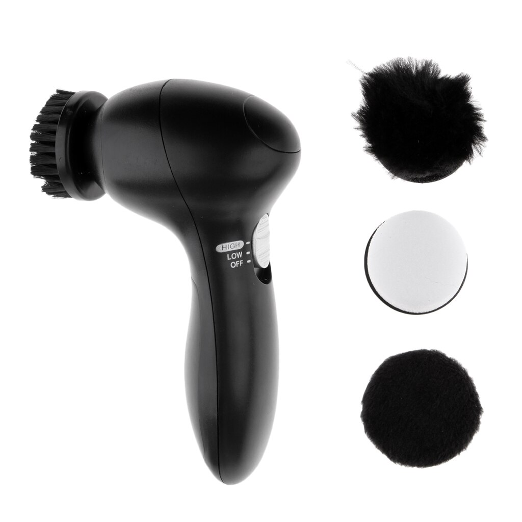 Portable Handheld Automatic Electric Shoe Brush Shine Polisher With A Storage Box