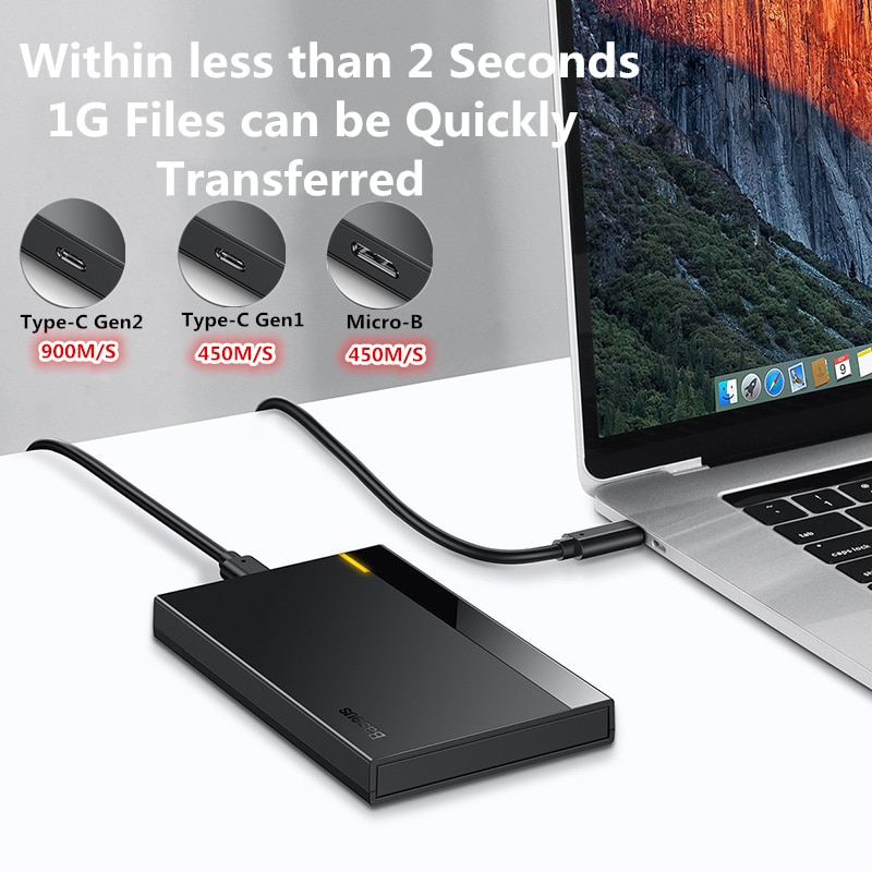 Baseus – boîtier pour disque dur SSD 2.5 pouces, SATA vers USB 3.1, adaptateur, Type USB C