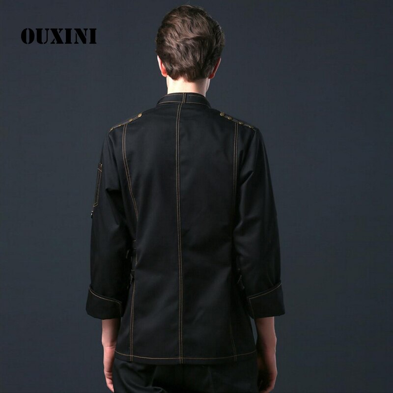 chef costume hotel workwear for men and women food chef kitchen jacket Food service long sleeve chef uniform