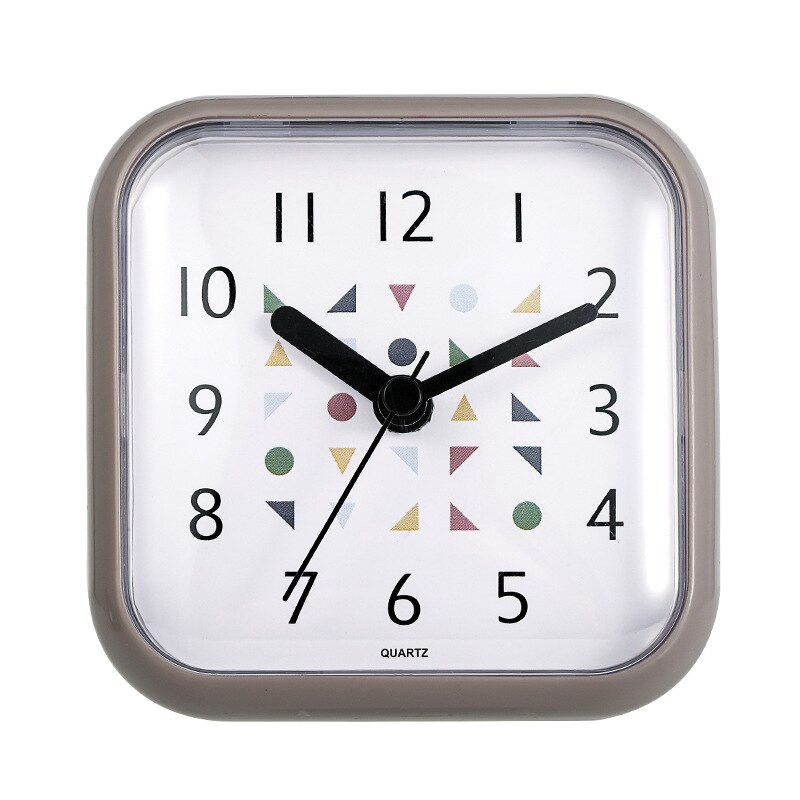Digital Bathroom Wall Clocks Simple Electronic Wall Clock Waterproof Shower Watches Temperature Clocks Hanging Timer: grey