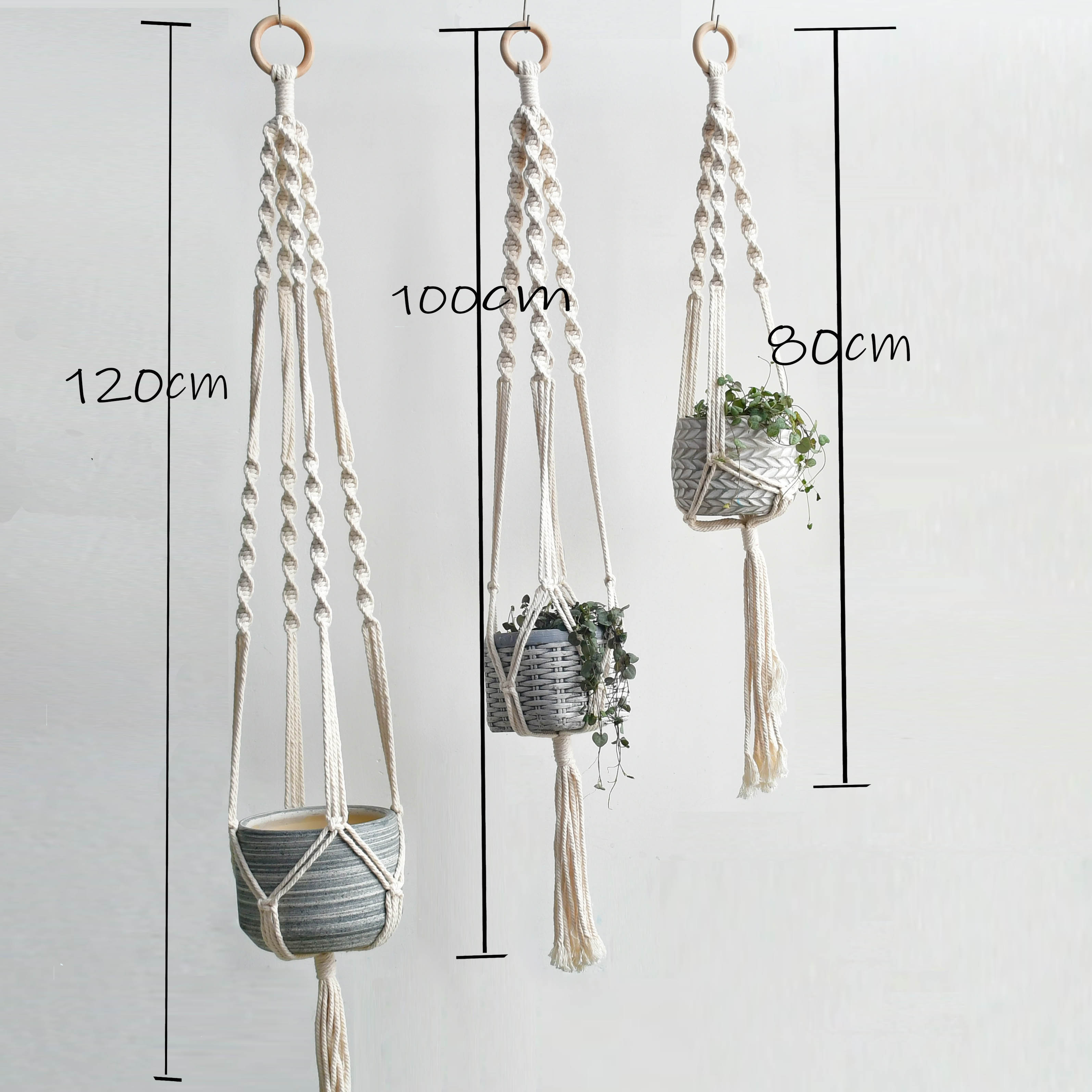 handmade macrame pot hanger plant hanger pot holder pot hanging for home garden large size 4MM