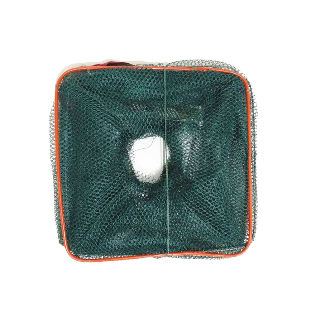 Red de pesca en para cangrejo, gambas de señuelo para pesca, trampa de inmersión fundida, jaula de red plegable, herramienta de pesca de