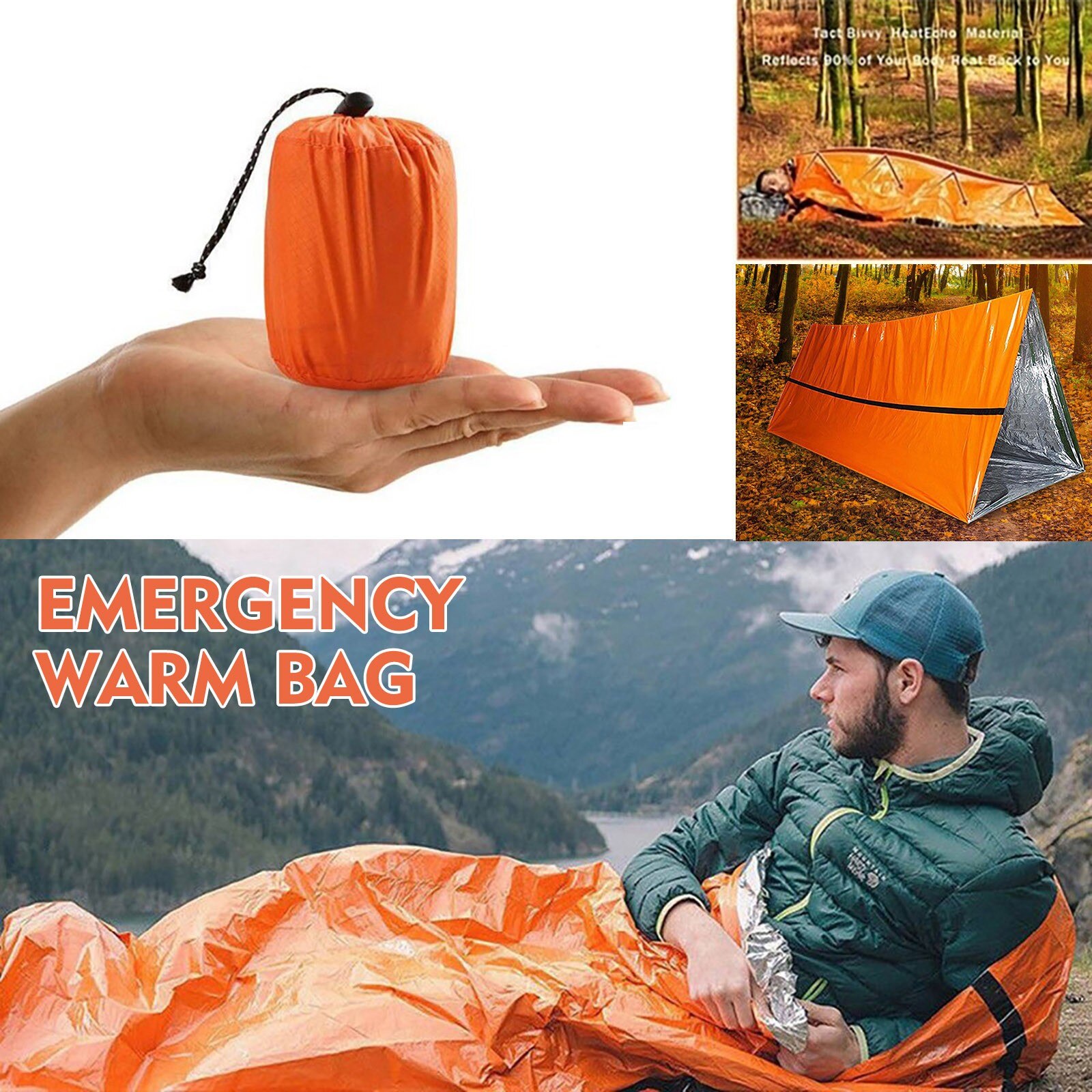 Portable Camping Cold Proof Thermal Camping Mat Blanket Emergency Sleeping Bag Multi Functional Warm And Cold Proof Sleeping Bag