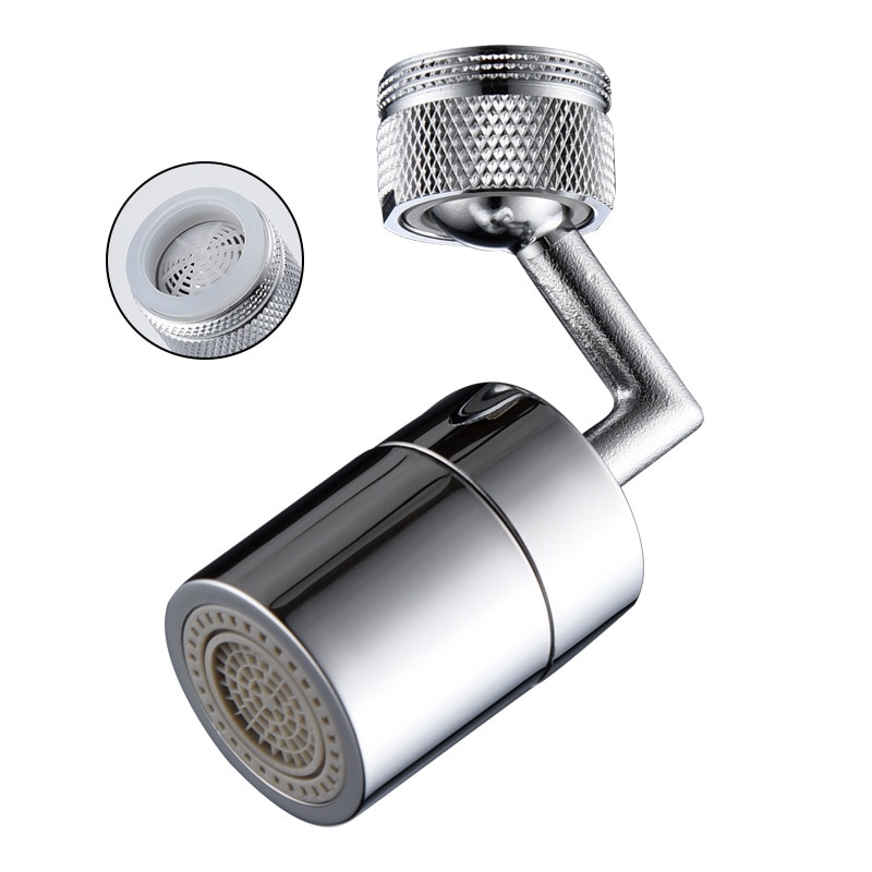 720 Degree Swivel Sink Faucet Aerator Big Angle Large Flow Aerator Dual Kitchen Function Faucet Aerator Rotatable Bubbler Tap