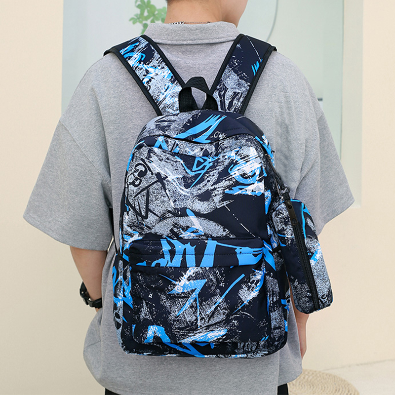 Boy's backpack is large-capacity, stylish and handsome, with dual shoulder straps.
