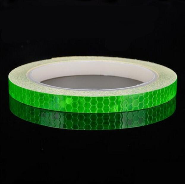 800cm/315inch Fluorescent Bike Bicycle Cycling Motorcycle Reflective Stickers Strip Decal Roadway Safety Wheel Reflective Tape