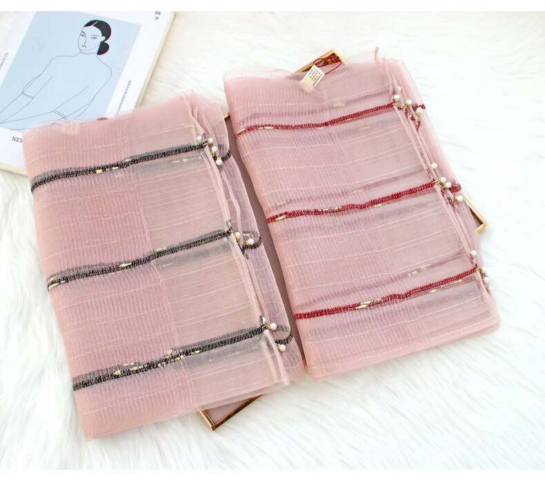 Lyx massivt guld silke silke scarf för kvinnor sjalar pashmina flickor halsdukar wrap bandana foulard hijab