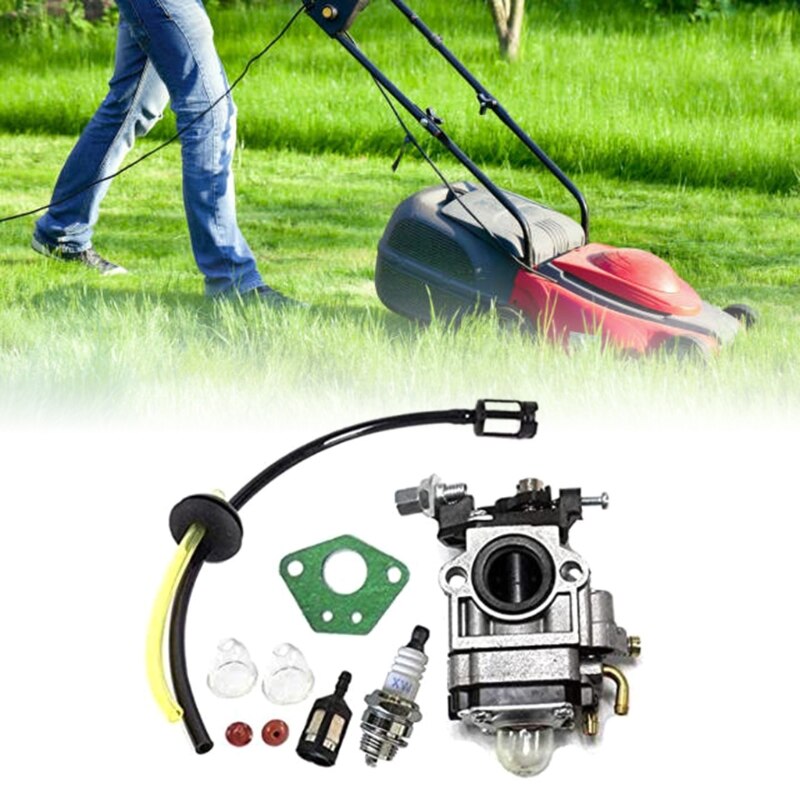 Carburador kit para 52cc 49cc 43cc cortador de escova com vedação mangueira vela ignição gasolina