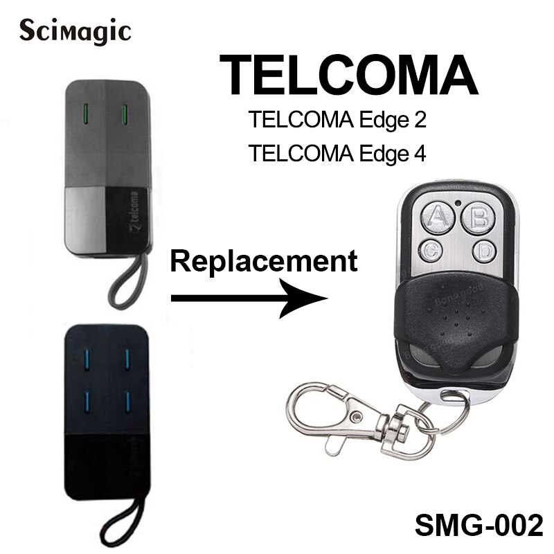 Mando de garaje TELCOMA EDGE 2, transmisor EDGE 4, abridor de barrera de puerta de código fijo de 433MHz