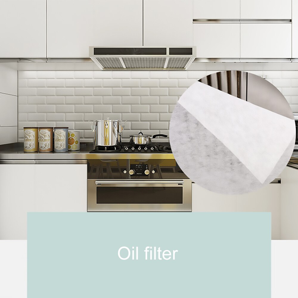 2 piezas cocina filtro de aceite de papel absorbente papel no tejido Anti aceite de algodón filtros cocina campana extractora de filtro del ventilador no tejida
