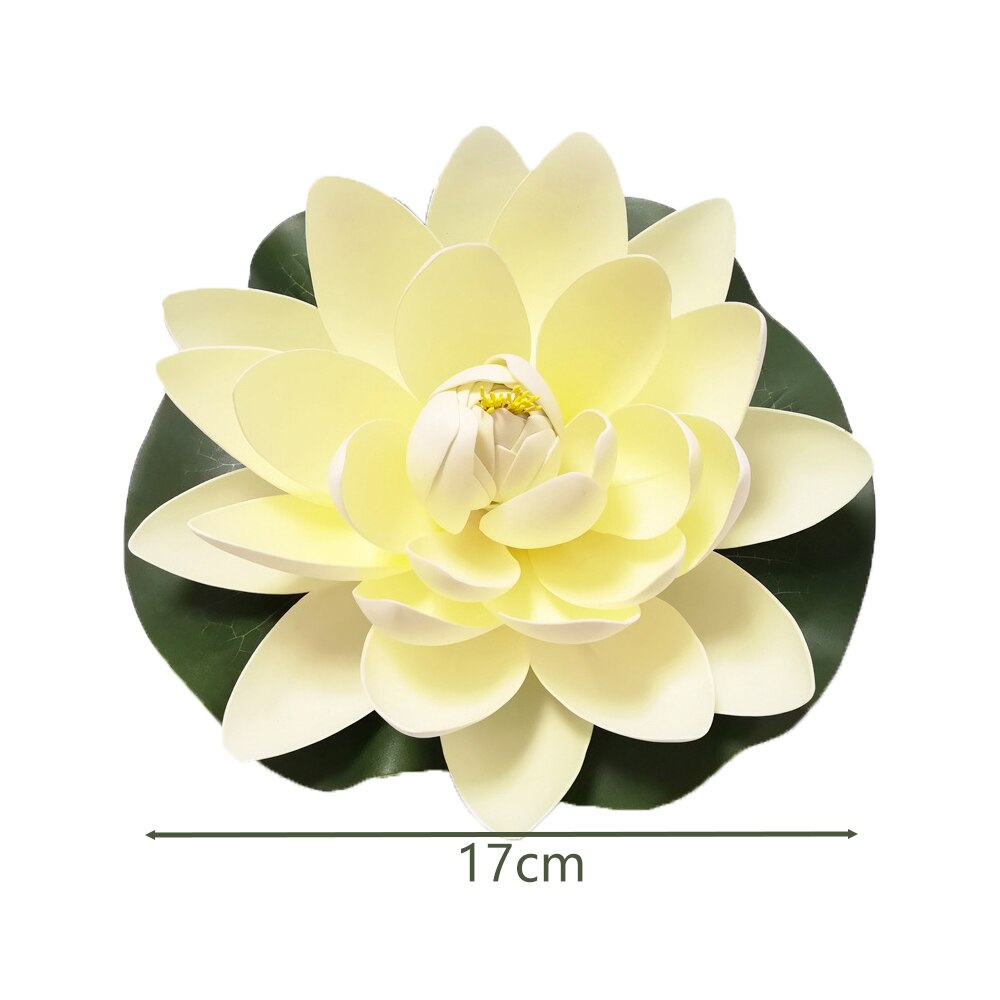 Artificial Floating Lotus Flowers Water Lily Leaf Pad Ornaments Pond Pool Aquarium Home Garden Wedding Party Decoration