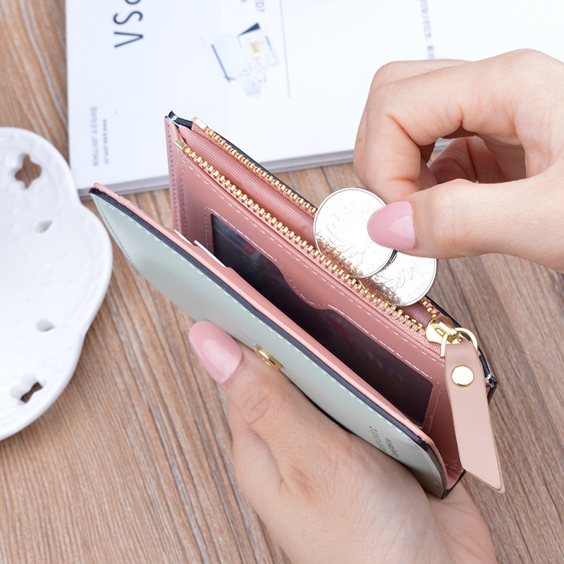 Women's Wallet Short Women Coin Purse Wallets For Woman Card Holder Small Ladies Wallet Female Hasp Mini Clutch For Girl