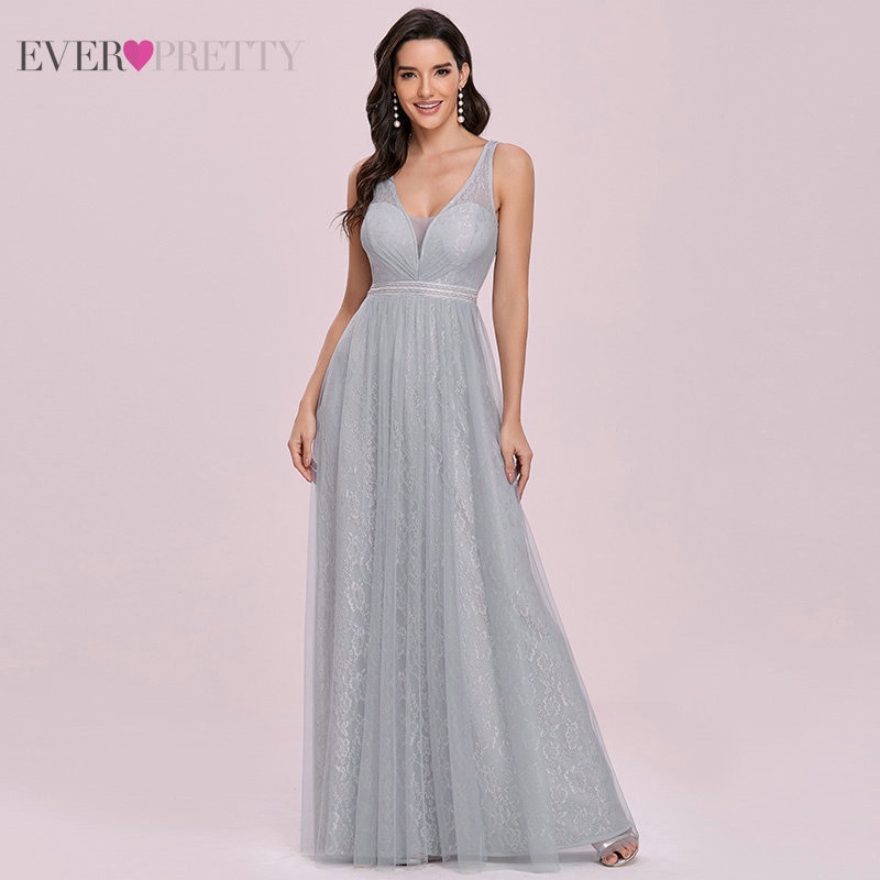 Vestidos de dama de honor para mujer, ropa de tul de línea A, cuello en V, sin mangas, flores, elegantes, para de boda, es001200gy,