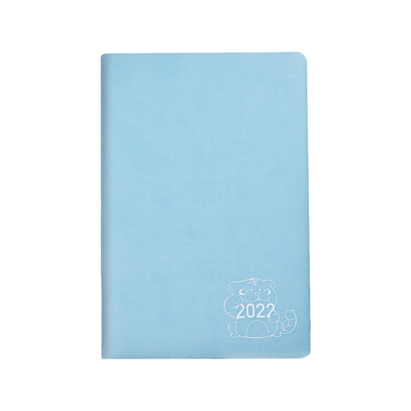 T8DB 2022 Daily Planner Appointment Diary with Hourly Timetable Ribbon Bookmark: blue