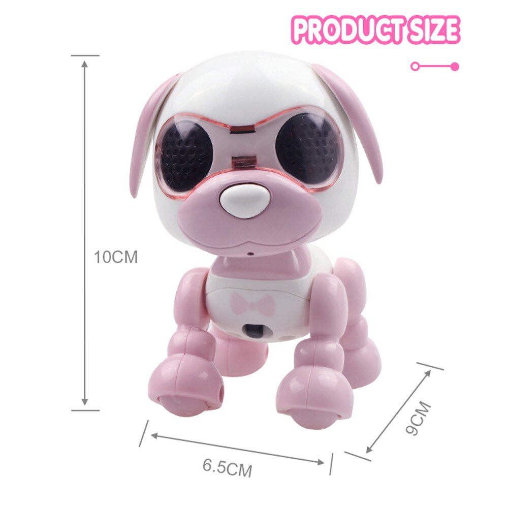 Interactivo RC Perro Robot de juguete inteligente electrónica mascotas perro de los niños de juguete Animal ojos LED grabación de sonido cantar dormir juguetes inteligentes