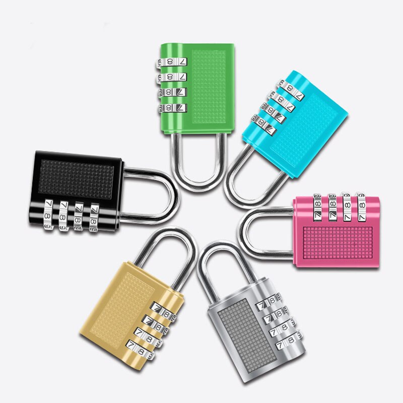 Large Zinc Alloy Black 4-digit Digital Coded Lock Outdoor Iron gate Warehouse door Anti-rust Lock Combination Lock Password Lock