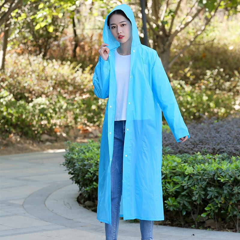 Mode PVC vrouwen En mannen Regenjas Verdikte Waterdichte Poncho Jas Transparante Camping Capuchon Voor Volwassenen Lange Regenjas