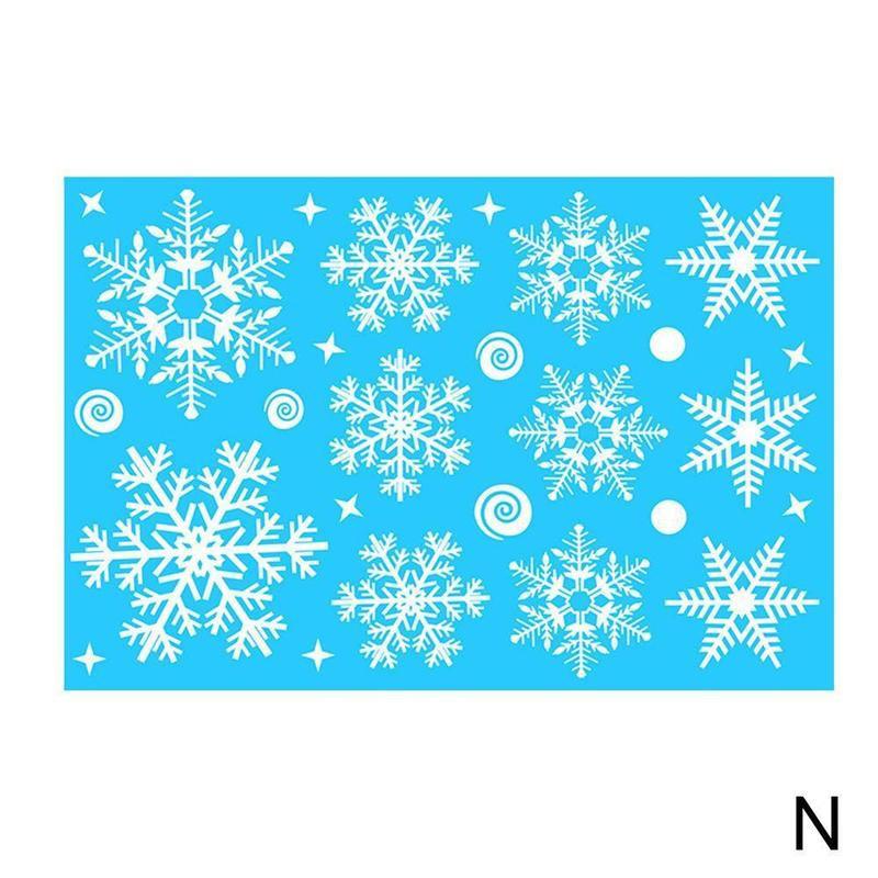 Merry Christmas Window Wall Sticker Santa Claus Deer Glass Window Xmas Static Sticker 2022 Year Decals Home Decoration: N