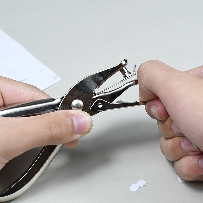 Metal Hand Paper Punch Craft Sheet Single Hole Puncher Circle Shape 3/6mm Hole Paper Punches for Card Making Scrapbooking