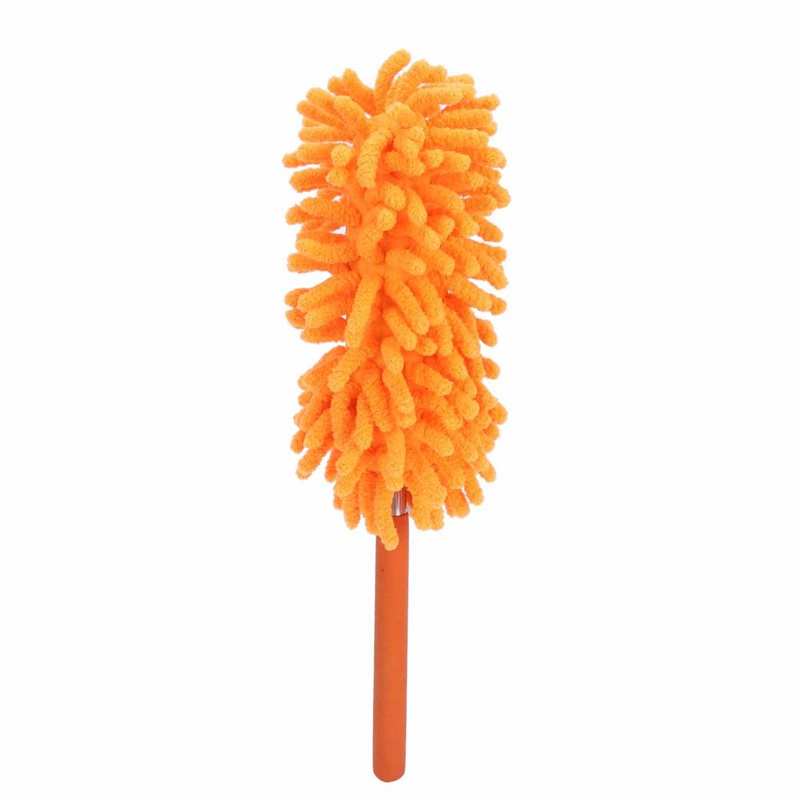 Dust Remover Microfiber Head Dusting Brush Duster Stainless Steel Handle Durable Lightweight for Cleaning Ceiling Fan