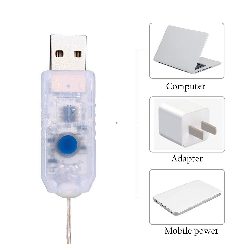 3*2m ledede eføy krans lys gardin til stue fe lys fjernbetjening usb lys gardin jul bryllup dekoration