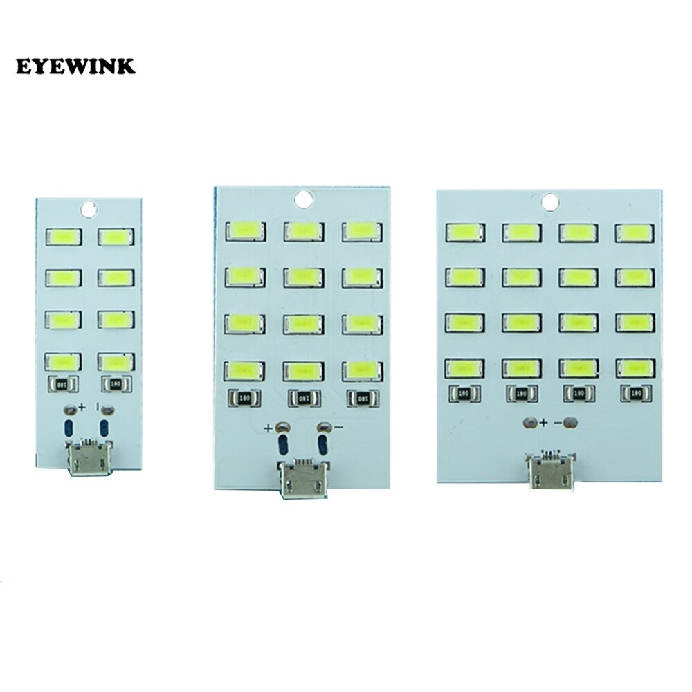 1Pcs 5730 Smd 5V 430mA ~ 470mA Wit Mirco Usb 5730 Led Verlichting Panel Usb Mobiele licht Noodverlichting Nachtlampje