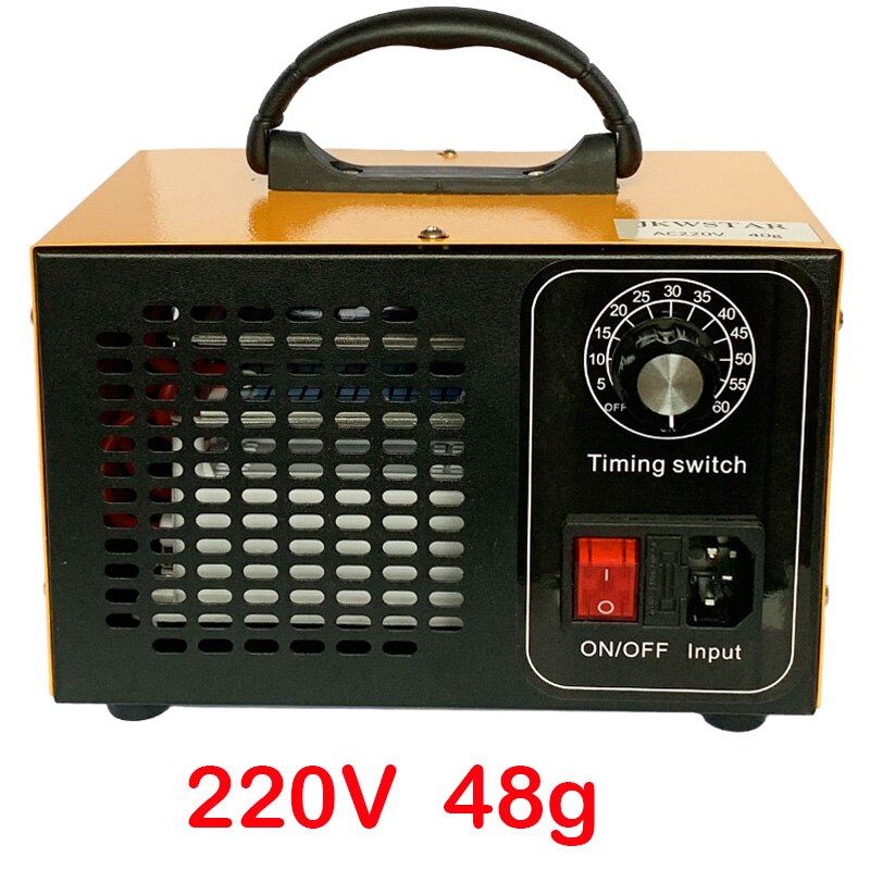 Ozone Generator 60g Air Purifier for home Ozonator Ozonizer Ozono Desinfection Air Cleaner O3 Sanitizing Machine: 220V 48g with timer