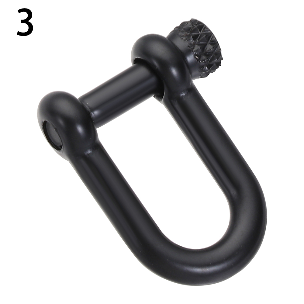 Stainless Steel Staples Carabiner Solid Brass Metal D Bow Shackle Fob Key Ring Keychain Hook Screw Joint Connector Buckle: A-3