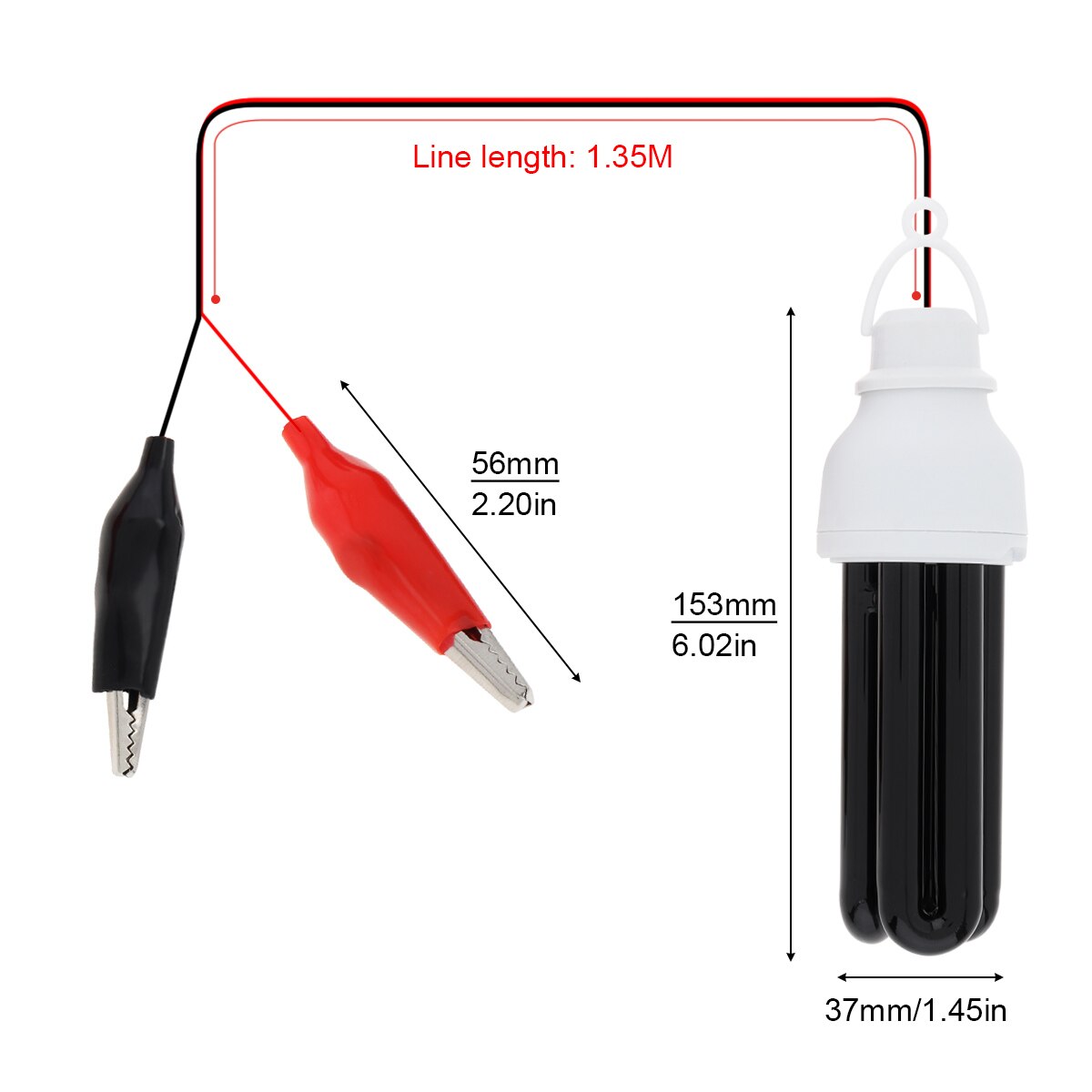 20/30/40w uv sort lys tiltrækkende insekter lampe cfl landbrugs lys 365nm 12v ultraviolet lampe fælde lys