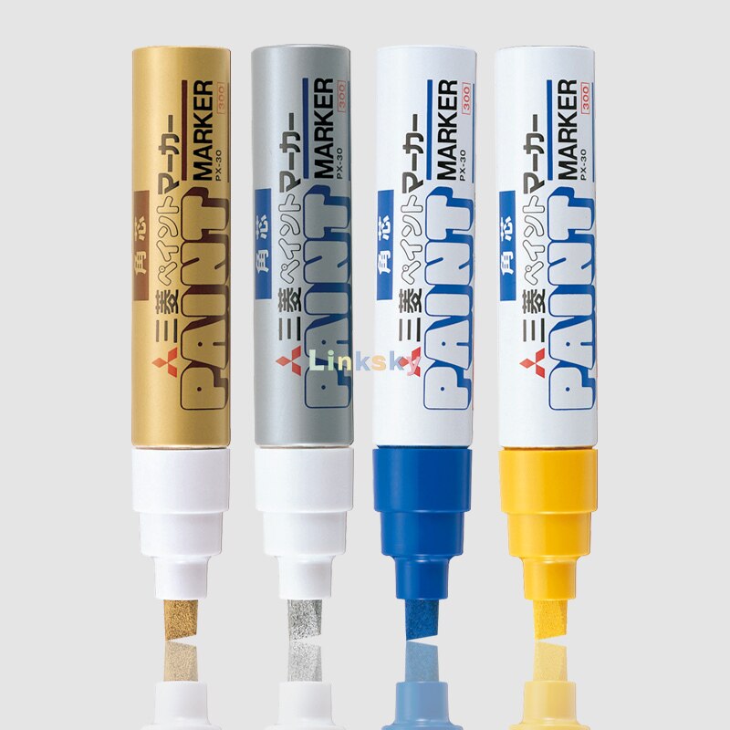 Uni-paint Oil Based Paint Marker , Multi Surface Marking Pen (px-30) Broad Point ,Quick Drying Ink Marks Opaque,non-toxic