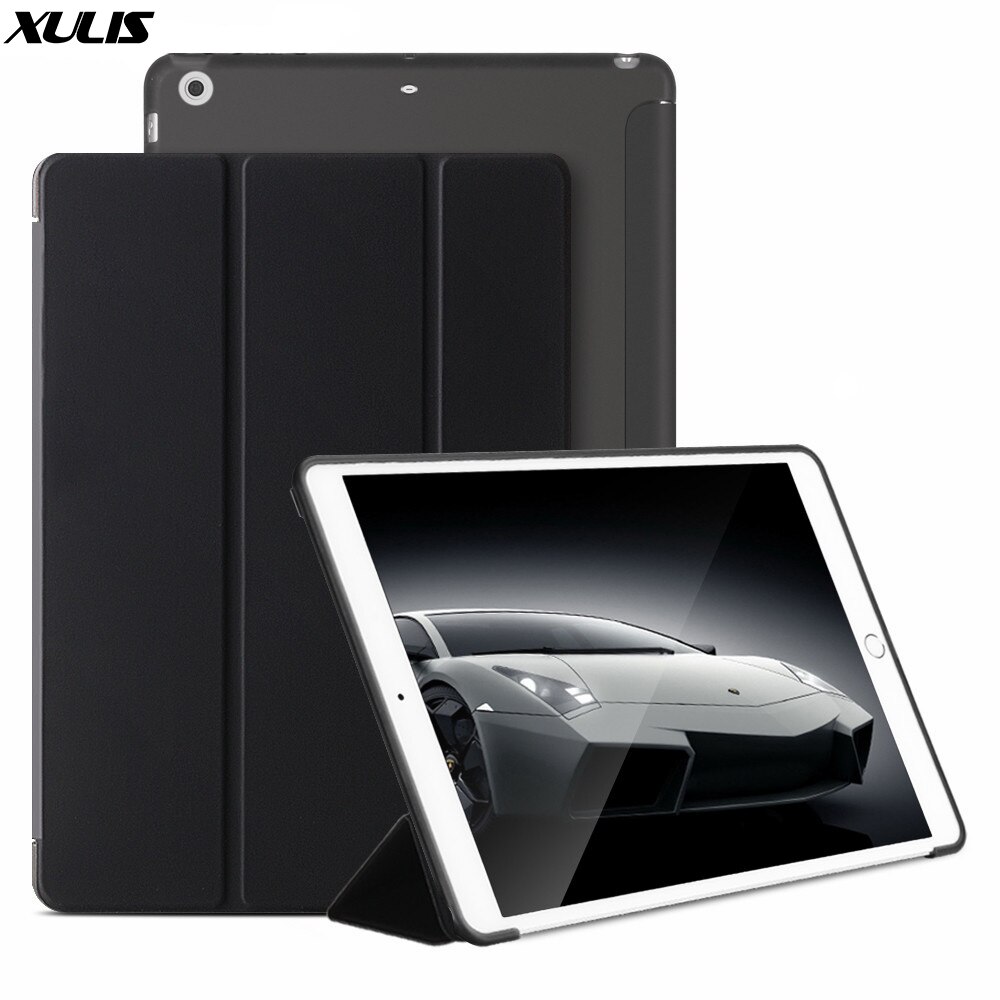 Geschikt voor ipad 5 smart wake/sleep PU leather flip TPU siliconen soft cover folding cover voor ipad Air1 A1474 a1475 A1476
