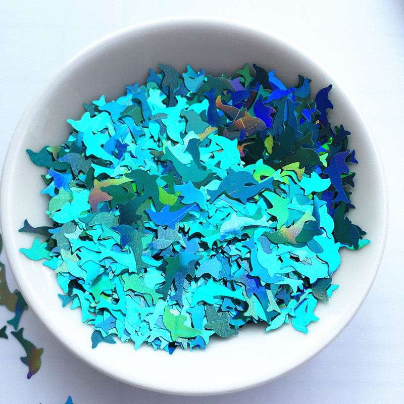 20g/- pakning delfin paljett glitter skive for barn håndlaget tegning scrapbooking slim leire krystall lim dekorasjon