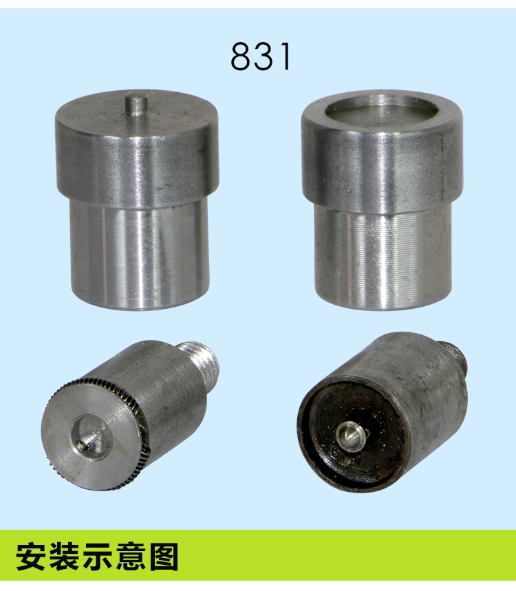 Manual Install Metal Fastener Snap Button Dies Mold Tools For Handmade Press Green Machines 655 633 831 Metal+ 20 Set Button: 831 dies 15mm / 20 pcs Bronze button